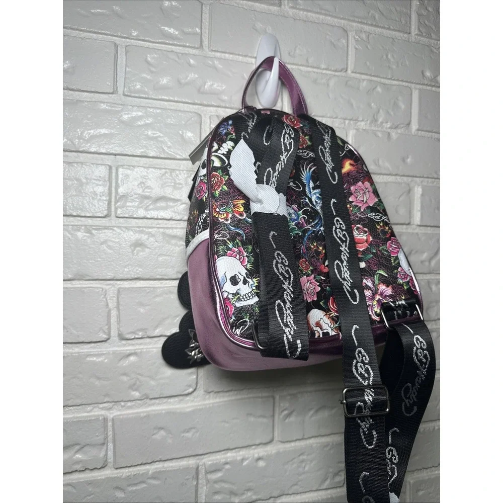 Ed Hardy, Hardy Icon-Skull Gem Collection. Multicolor Floral Print NWT